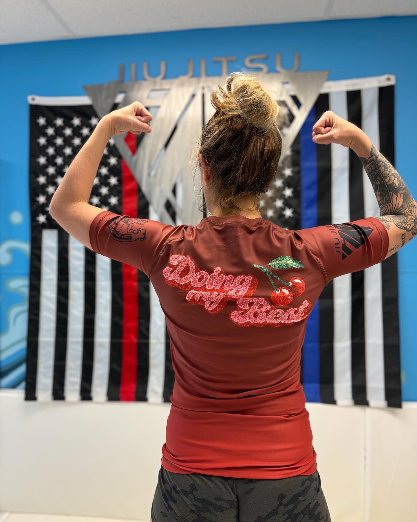 Jane Rash Guard Girl Doing my Best Jiu Jitsu Jane Rash Guard – CRC Hospitality