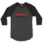 Load image into Gallery viewer, Alpha Kids Logo ADULT SIZE 3/4 sleeve raglan shirt
