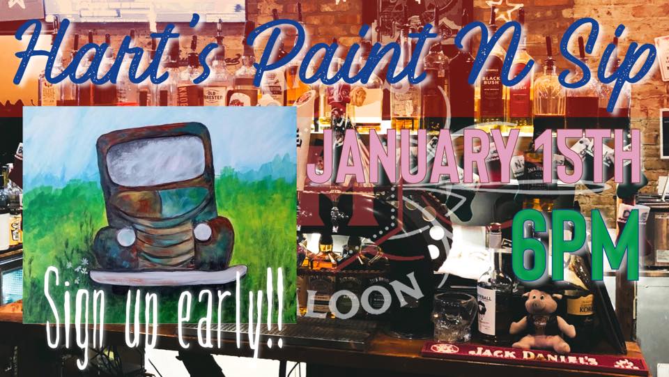 Hart's Saloon Paint N Sip with Artvark Studios